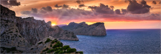  Panoramabild Sonnenuntergang Cap Formentor Mallorca