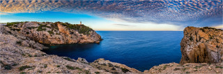  Panoramafoto Leuchtturm bei Cala Rajada Mallorca