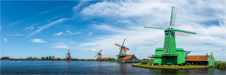  Panoramafoto Windmühlen bei Zaandam Holland