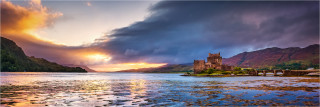  Panoramabild Eilean Donan Castle Schottland Loch Duich