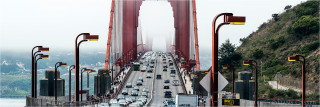  Panoramabild Traffic Golden Gate Bridge San Francisco