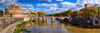 Panoramafoto Rom Italien Blick zur Engelsburg