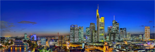  Panoramafoto Skyline Bankenviertel Frankfurt/Main
