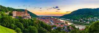  Panoramabild Blick über Heidelberg und das Schloß