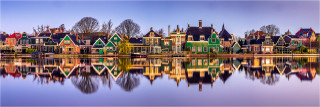 Panoramabild Häuserzeile Zaandam Holland