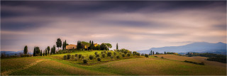  Panoramafoto Landhaus bei Siena Toskana Italien