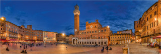  Panoramafoto Piazza del Campo Siena Toskana Italien