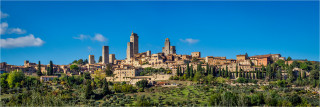  Panoramabild Stadt der Türme San Gimignano Toskana