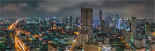  Panoramafoto Urbane Stadtlandschaft Bangkok