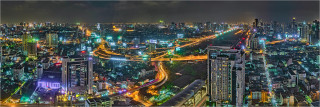  Panoramabild Intersection Bangkok Thailand