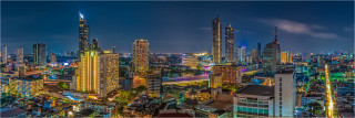 Panoramabild Skyline Bangkok Thailand