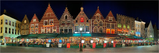  Panoramabild Häuserzeile Gent Belgien