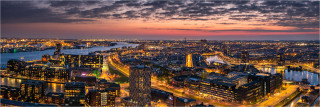  Panoramafoto Hafen Skyline von Rotterdam Holland