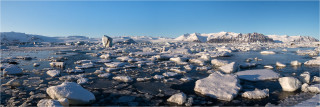  Panoramabild Gletscher Lagune Diamond Beach