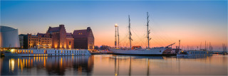  Panoramafoto Hafen Stralsund Gorch Fock