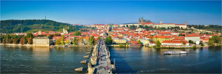  Panoramabild √úber der Karlsbrücke Prag