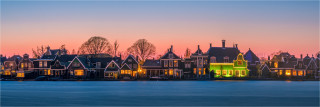  Panoramabild Morgens in Zaandam Holland