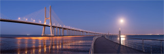  Panoramafoto Vasco da Gamma Brücke Lissabon