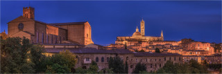  Panoramafoto Toskana Siena Abend Skyline