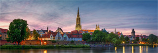  Panoramafoto Abendpanorama von Ulm