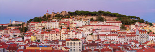  Panoramafoto Lissabon Altstadt und Burg
