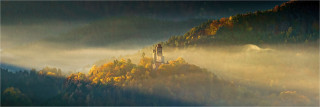  Panoramafoto  Pfalz Burg Berwartstein bei Erlenbach