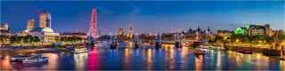  Panoramabild Skyline London Parlament und Riesenrad