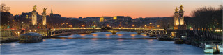  Panoramabild Paris an der Seine Pont Alexandre III