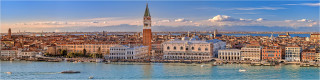  Panoramabild Venedig Skyline mit Alpenblick