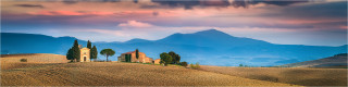  Panoramabild Capella Vitaleta San Quiricio Toskana Italien