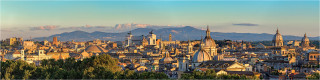  Panoramabild über den Dächern von Rom Italien