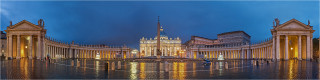  Panoramabild Rom Petersdom und Petersplatz