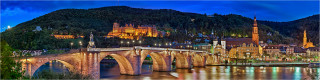  Panoramabild Heidelberger alte Brücke