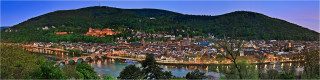  Panoramabild Abendliches Heidelberg vom Philosophenweg