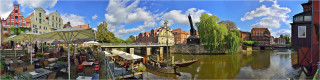  Panoramabild Lüneburg Wasserviertel mit altem Kran