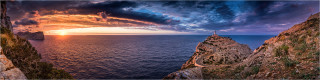  Panoramabild Mallorca Sonnenuntergang Cap Formentor