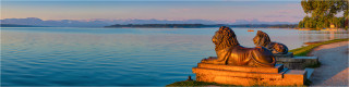  Panoramabild Bayrische Löwen Starnberger See