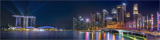  Panoramabild Singapur Marina Bay