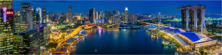  Panoramabild große Stadtansicht Singapur