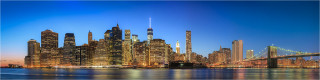 Panoramabild New York USA  die Skyline am Abend