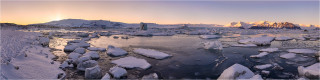  Panoramabild Island Gletscher Lagune