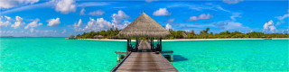  Panoramabild Steeg Wasservillen Malediven