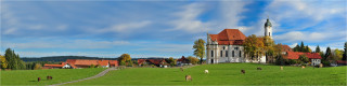  Panoramabild An der Wieskirche Bayern