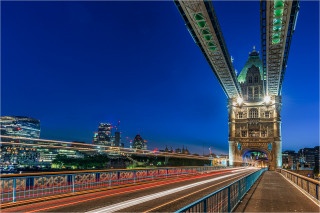  Wandbild Leuchtspuren Tower Bridge London