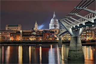  Wandbild St.Pauls & Millenium Bridge London