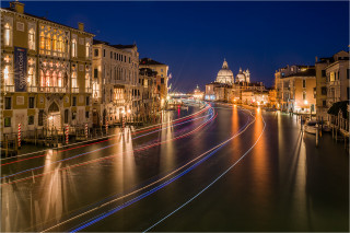  Wanddeko Nachts am Canal Grande Venedig