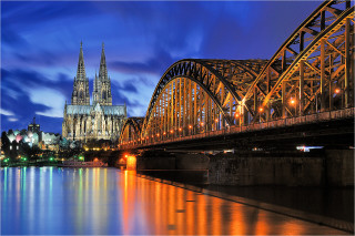  Wanddeko Köln Hohenzollernbrücke Dom