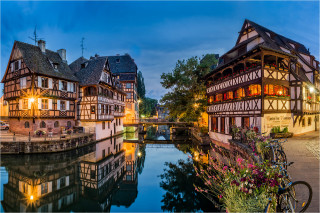  Wandbild  Petite France Straßburg
