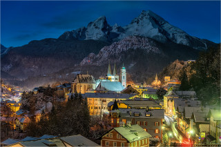  Wanddeko Berchtesgaden bei Nacht