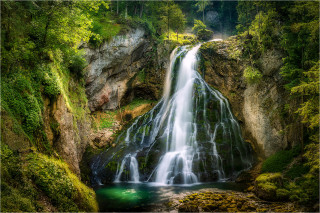  Wanddeko Romantischer Wasserfall Golling